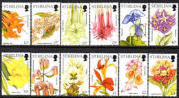 St. Helena 2003 Wild Flowers Definitives Set Of 12, MNH, SG 893/904 - Sainte-Hélène