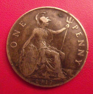 Grande-Bretagne. 1 One Penny 1917. Georges V - Otros & Sin Clasificación