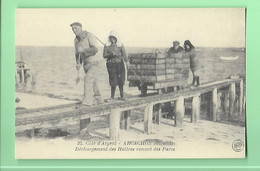 Delcampe - REPRODUCTION DE C P A---33---ARCACHON--déchargement Des Huitres Venant Des Parcs--voir 2 Scans - Fischerei