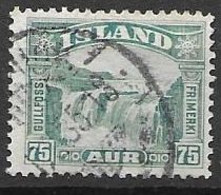 Iceland Gullfoss Waterfall Issued 1932 Cat 28 Euros - Oblitérés