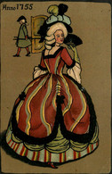 CPA Illustrateur Art Nouveau Jugendstil * Anno 1755 * Costume Mode * éventail Femme Range * Chicorien Daniel VOELCKER - 1900-1949