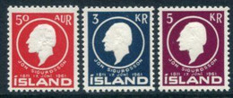 ICELAND 1961 Jon Sigurdsson MNH / **.  Michel 349-51 - Neufs