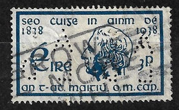 Irlande    N° 74 Perforé ACLD X 2  Oblitéré    B/TB       Voir Scans   - Used Stamps