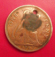 Grande-Bretagne. 1 One Penny 1967. Elizabeth II. Percée - Sonstige & Ohne Zuordnung