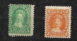 Nouveau Brunswick    N° 5  Et 6     Neufs  ( *) *   B/TB       Voir Scans   - Unused Stamps