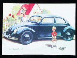 ► VW Cox Volkswagen  - Publicité "Der Innenlenfer ... 1950's   -  Reproduction Collection  Onze Auto's - Toerisme