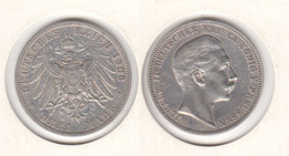 Allemagne  3 Mark 1908 A  Prusse  Preussen   Deutschland  Germany - 2, 3 & 5 Mark Zilver