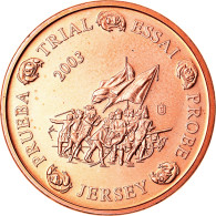 Jersey, Médaille, 5 C, Essai-Trial, 2003, Paranumismatique, FDC, Copper Plated - Autres & Non Classés