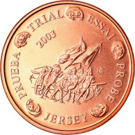 Jersey, Médaille, 2 C, Essai Trial, 2003, Paranumismatique, FDC, Copper Plated - Autres & Non Classés
