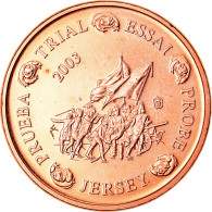 Jersey, Médaille, 1 C, Essai Trial, 2003, Paranumismatique, SPL, Copper Plated - Autres & Non Classés