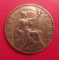 Grande-Bretagne. 1/2 Half Penny 1914. Georges V - Andere & Zonder Classificatie