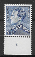 OBP847A, Postfris** Met Plaatnummer 1 - 1936-1951 Poortman