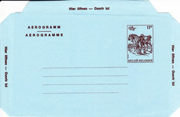 B01-309 P147-019IV - Entier Postal - Aérogramme N°19 IV (AF) Belgica 1982 17 F Représentation Du Cob 2074 Estafette. - Luchtpostbladen