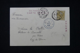 JAPON - Affranchissement De Tokyo Sur Carte Postale En 1905 Pour La France Via Vancouver - L 87461 - Covers & Documents