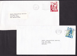 Ireland: 2x Cover To Netherlands, 1991-92, 1 Stamp Each, Religion, Christmas (minor Crease) - Brieven En Documenten