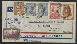 ARGENTINE Pli Par Avion Pour Lyon Via AIR FRANCE En 1938 (voir Description) - Cartas