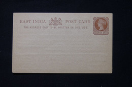 INDES ANGLAISES - Entier Postal Type Victoria Avec Repiquage Commercial Au Verso De Calcutta - L 87472 - 1882-1901 Keizerrijk