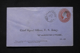 ETATS UNIS - Entier Postal De Pleasant Grove Pour Chief Signal Officier US  Army à Washington - L 87487 - ...-1900