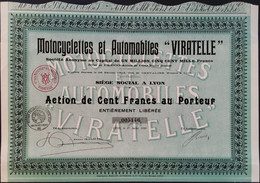 VIRATELLE Motocyclettes Et Automobiles 1920 Frans DECO - Automobil