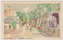 UTRILLO - Ed J Foret Cyclisme Tour De France - CPSM 9 X 14 TBE Affranchissement Philatélique Paris 28 Juillet 1956 - Utrillo