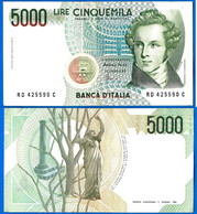 Italie 5000 Lire 1985 Que Prix + Port Bellini Italia Lires Paypal Bitcoin OK - 5000 Lire