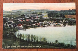 USA - BIRDS EYE VIEW OF COOPERSTOWN  - VINTAGE POST CARD  COOPERSTOWN  30 AUG 1911 - Fall River