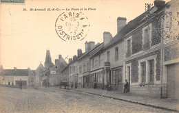 St Arnoult En Yvelines         78           La Poste Et La Place         (voir Scan) - St. Arnoult En Yvelines