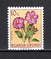 RUANDA-URUNDI   N° 177    NEUF AVEC CHARNIERE   COTE 0.15€    FLEUR - Nuovi