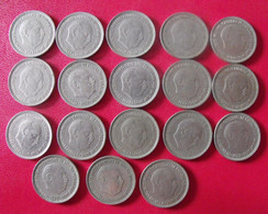 Espagne Spain Espana. Lot De 18 Pièces De 5 Pesetas 1957. Franco - 5 Pesetas