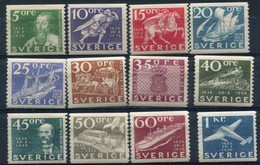 SWEDEN 1936 Tercentenary Of Post LHM / *..  Michel 227-238 - Neufs