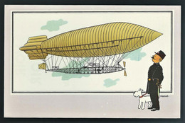 Herge-Tintin-Chromo-Voir-et-Savoir-Timbre-Tintin-Aerostation-collection-B-Serie1 EO - Altri