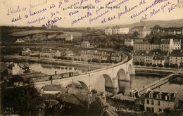 Chateaulin * Le Pont Neuf * Passage Train Locomotive Machine Ligne Chemin De Fer Finistère - Châteaulin