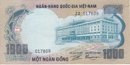BILLETE DE VIETNAM DE 1000 DONG DEL AÑO 1972 EN CALIDAD EBC (XF) (ELEFANTE-ELEPHANT) - Viêt-Nam