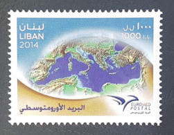 Lebanon 2014 NEW EUROMED POSTAL UPU Joined Issue Between 11 Mediterranean Countries - Very Ltd Quantity - Libano