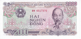 BILLETE DE VIETNAM DE 2000 DONG DEL AÑO 1988 SIN CIRCULAR (UNCIRCULATED) - Viêt-Nam