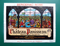 Etiquette  Vin Bergerac Rosé -  CHATEAU PANISSEAU - Bergerac