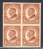 USA 1923 Mint Mounted, Imperf, Block, Sc# 576 - Usados