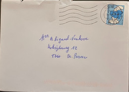 Omslag Uit België Met Zegel Nrs 3819 Used - Enveloppes