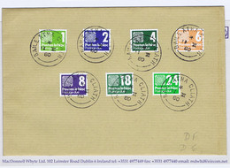 Ireland Postage Due 1980 Original Set Of 7 Values 1p To 24p Used On Plain First Day Cover 11 VI 80 - Postage Due