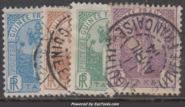 Guinée Taxe 5c 10c 15c 1Fr Oblitérés  TB (Dallay N° 1,2,3,7 , Cote: 76€ ) - Used Stamps