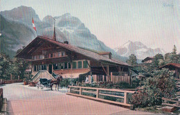 Gsteig BE, Attelage Devant Le Restaurant (3111) - Gsteig Bei Gstaad