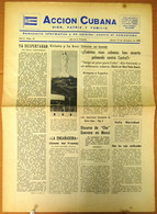 BP-326 CUBA ESPAÑA ANTICOMMUNIST NEWSPAPER ACCION CUBANA ESPAÑA PRINTING 15/DIC/1960. - [4] Thèmes