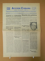 BP-329 CUBA ESPAÑA ANTICOMMUNIST NEWSPAPER ACCION CUBANA ESPAÑA PRINTING 23/MAR/1961. - [4] Thèmes