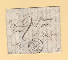 Merdrignac - 21 - Cotes Du Nord - Broons - 14 Juin 1842 - Cursive - 1801-1848: Precursori XIX