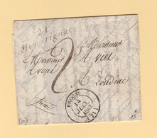 Merdrignac - 21 - Cotes Du Nord - Broons - 14 Juin 1842 - Cursive - 1801-1848: Précurseurs XIX