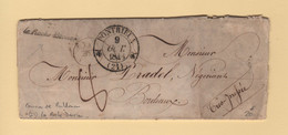 La Roche Derrien - 21 - Cotes Du Nord - Pontrieux - 9 Oct 1846 - Courrier De Pouldouran - Cursive - 1801-1848: Precursors XIX