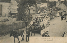 Cavalcade De Migennes Laroche Yonne 14/4/1912 . Char Du Drapeau . Attelage Patriote . Envoi à Courbouzon Jura - Manifestazioni