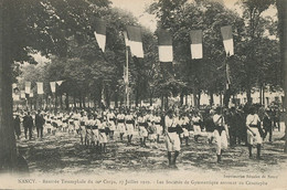 Nancy Société Gymnastique Saluant La Rentrée Du 20 Eme Corps 27/7/1919 Guerre 1914 . WWI - Gymnastik