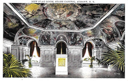 [DC12551] CPA - NEW YORK - ALBANY - NEW FLAG ROOM - STATE CAPITOL - Viaggiata - Old Postcard - Albany