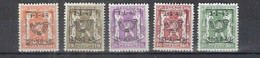 Préos - Série 36 - PO589-PO593 ** - Typos 1936-51 (Kleines Siegel)